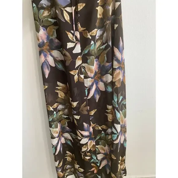 Astr the Label‎ Floral Sheer Tie Back Slit Wrap Maxi Dress - Picture 7 of 12